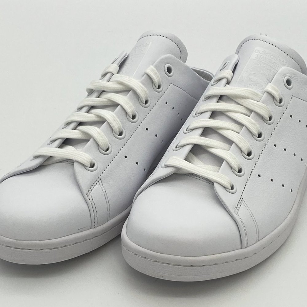 NIB STAN SMITH MULES White Synthetic Leather RARE!